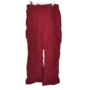 Vintage Y2K Gap Men's Sz M Red Cargo Utility Pants Grunge Paratrooper Baggy